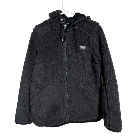 LL Bean Women's Mountain Pile Fleece Hoodie size L reg - Picture 1 of 8
